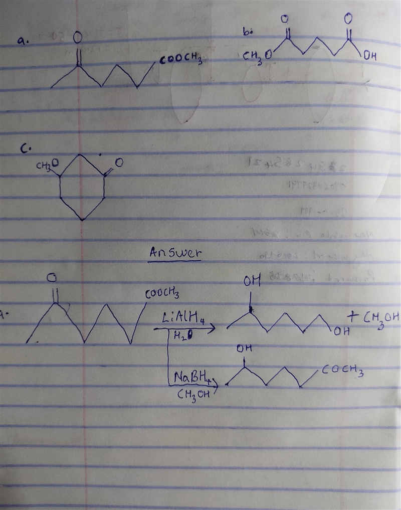 What product is formed when each compound is treated with either LiAlH4 (followed-example-1