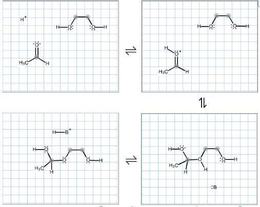 Complete the electron pushing mechanism for the formation of the following cyclic-example-1