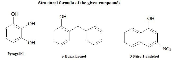 Write structural formulas for each of the following compounds: a. Pyrogallol (1,2,3-benzenetriol-example-1