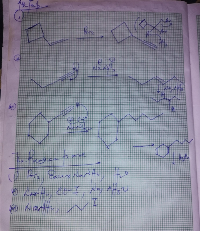 A B C D 1) NaNH2 2) MeI 3) 9-BBN 4) H2O2, NaOH 1) Br2 2) Excess NaNH2 3) H2O 1) Br-example-1