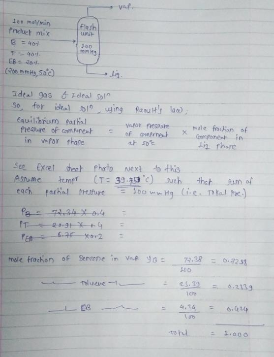 The production of ethylbenzene, a very popular industrial chemical, is carried out-example-1