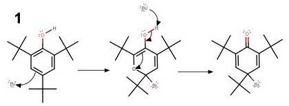 Treatment of 2,4,6-tri-tert-butylphenol with bromine in cold acetic acid gives the-example-1