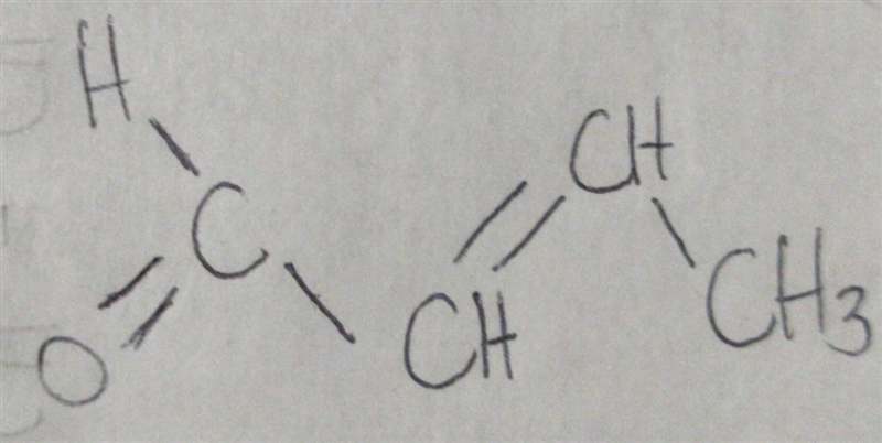 Identify the structure of (E)-2-butenal-example-1