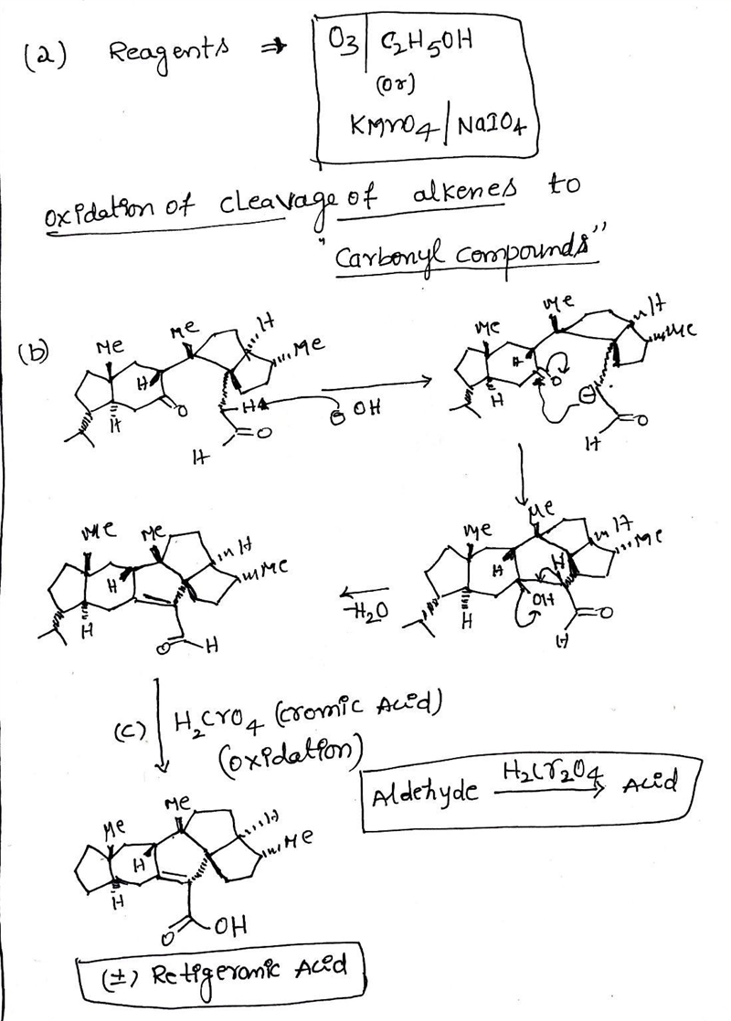 Retigeranic Acid II: The Endgame. This question deals with transformations that were-example-1