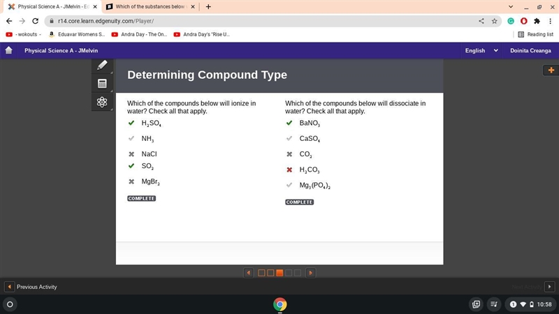 Which of the substances below would dissociate into ions when dissolved in water? Select-example-1