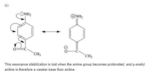 Each of the following is a much weaker base than aniline. Present a resonance argument-example-2