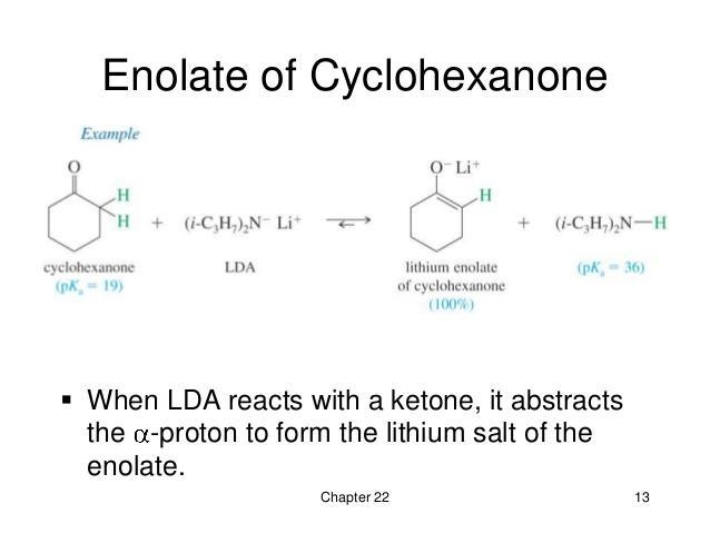 After treating cyclohexanone with LDA, he then added tert-butyl bromide to the same-example-1