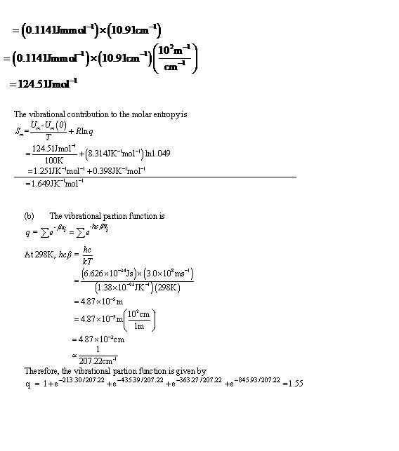 Calculate, by explicit summation, the vibrational partition functionand the vibrational-example-3