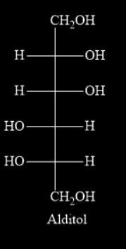 Exactly how many -OH groups are found in a 6 carbon alditol?-example-1