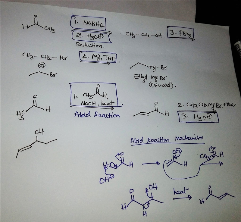 Trans-4-hexen-3-ol can be synthesized starting from acetaldehyde. One of the key reagents-example-1