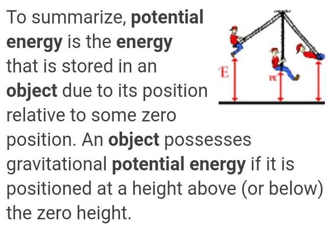 Potential energy is based on an objects-example-1