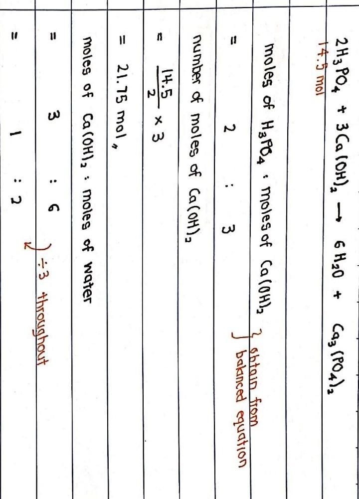 7. A. How many moles of Calcium hydroxide (CaOH2) are needed to completely react with-example-1