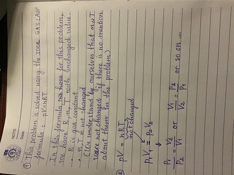 A sample of gas at occupies 10m3 at a pressure of 120 kPa. If the volume of the sample-example-1