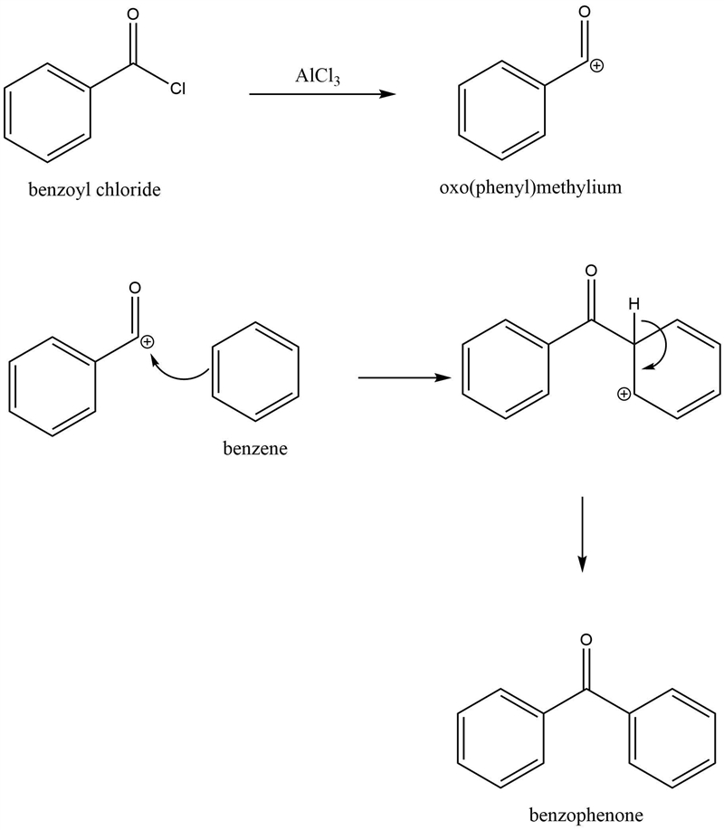 What acid chloride would be needed to prepare the following ketone from benzene using-example-1