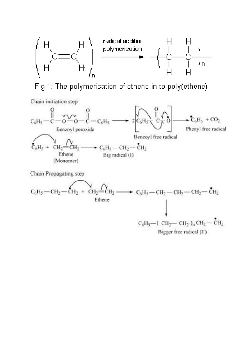 The first step in the free radical mechanism for the preparation of polyethylene is-example-1