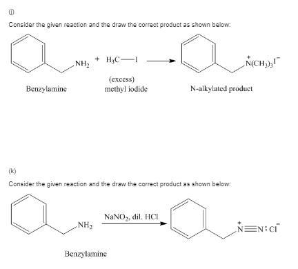 Give the structure of the expected product formed when benzylamine reacts with each-example-5