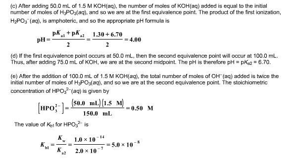 Phosphorous acid, H 3 PO 3 ( aq ) , is a diprotic oxyacid that is an important compound-example-2