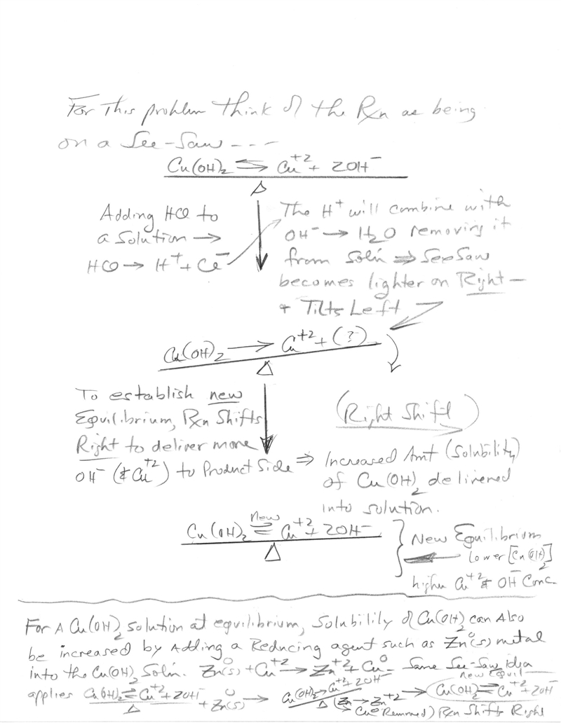 3. Copper hydroxide dissolves in water according to the following equation. It is-example-1