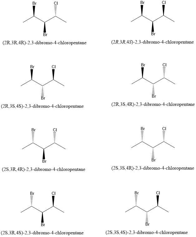 4. Draw all the chiral mono-chloro isomers of 3-methylpentane. How many pairs of enantiomers-example-2