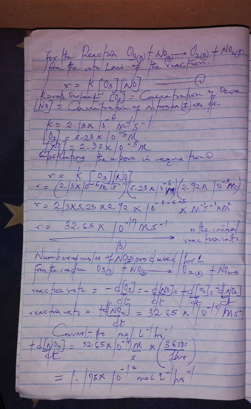 A reaction of importance in the formation of smog is that between ozone and nitrogen-example-1