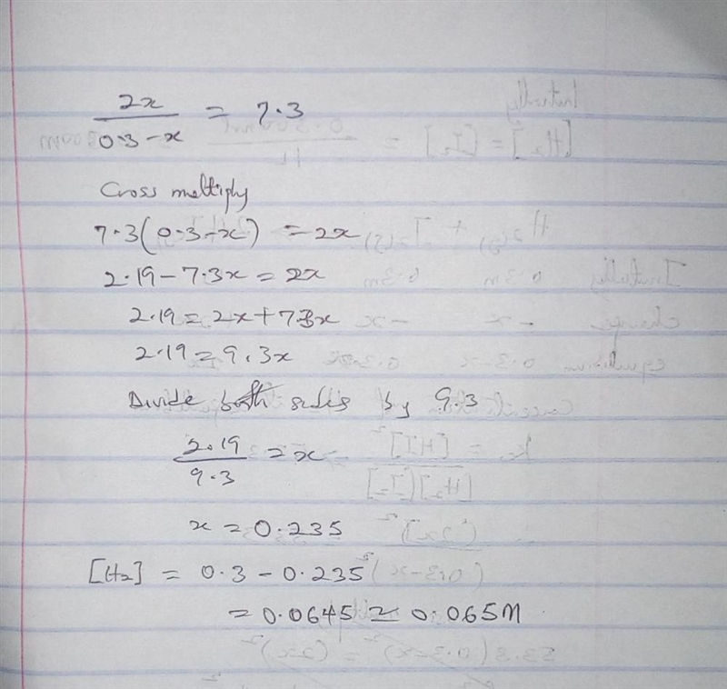 At a certain temperature, the equilibrium constant, KC, for this reaction is 53.3. At-example-1