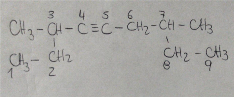 What is the IUPAC name of the following compound? CH3-CH-C---C-CH2-CH-CH3 CH3-CH2 CH-example-1