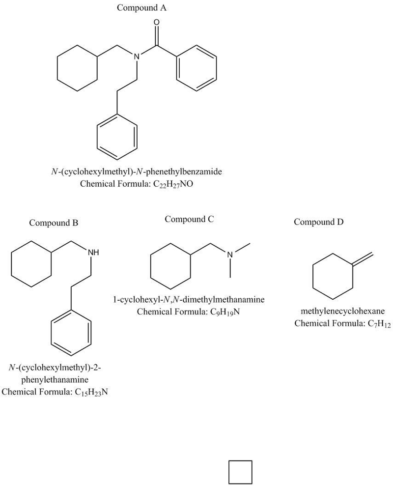 A compound A (C22H27NO) is insoluble in acid and base but reacts with concentrated-example-1