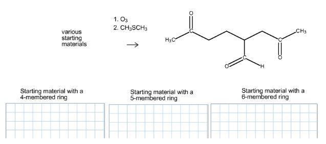 Provide the structures of the three possible starting materials for the following-example-1