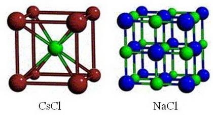 Alkali halides commonly have either the sodium chloride structure or the cesium chloride-example-1