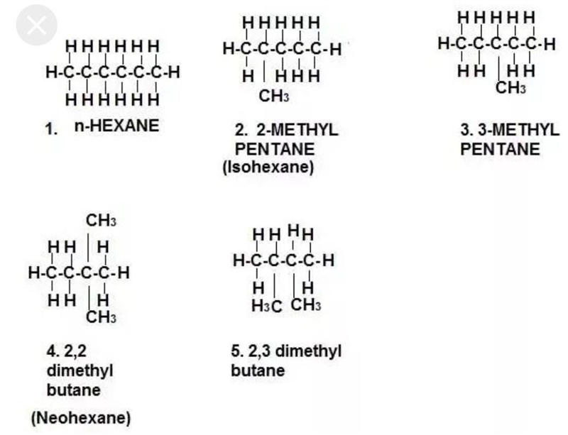 Write the detailed structure of A. C2H6 B. C4H10 C. C6H14 D. C7H16-example-5