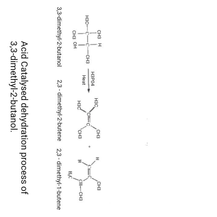 Give the products(s) of the reaction of3,3-dimethyl-2-butanol with phosphori acid-example-1