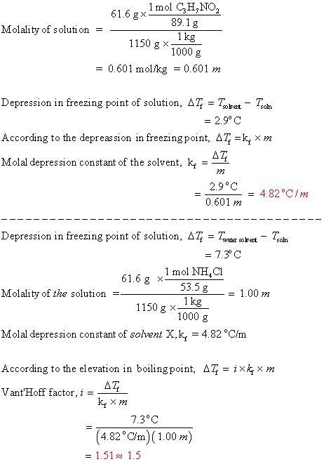 Question 1 When of alanine are dissolved in of a certain mystery liquid , the freezing-example-1