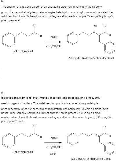 Give the structure of the expected organic product in the reaction of 3-phenylpropanal-example-2