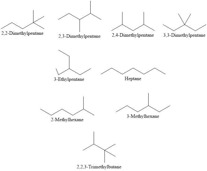 Write condensed and bond-line structural formulas for all of the constitutional isomers-example-1