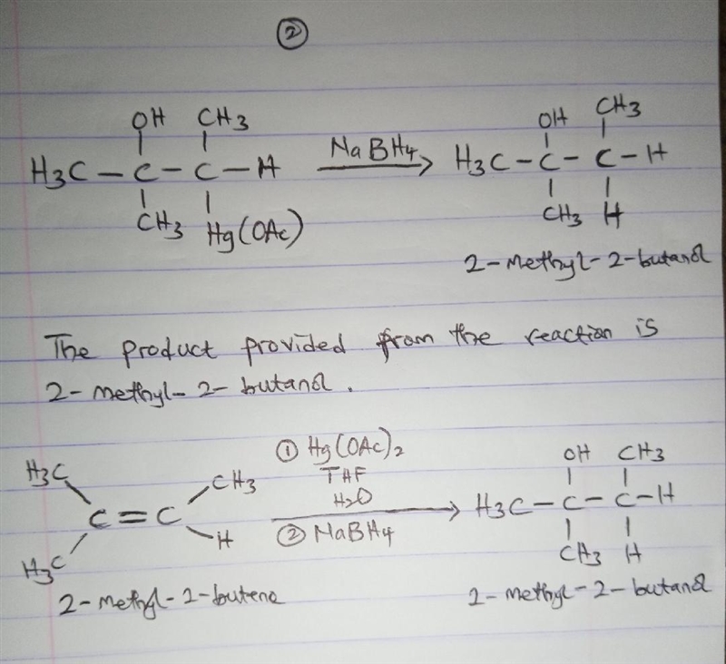 Q 11.8: Exposure of 2-methyl-2-butene to oxymercuration-demercuration conditions provides-example-3