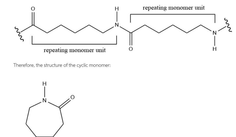 Nylon-6 is a polymer constructed by a ring-opening polymerization, unlike most nylon-example-1