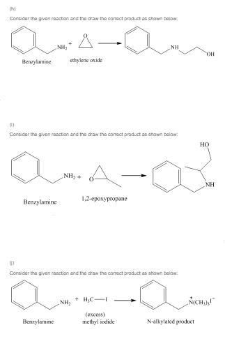 Give the structure of the expected product formed when benzylamine reacts with each-example-4