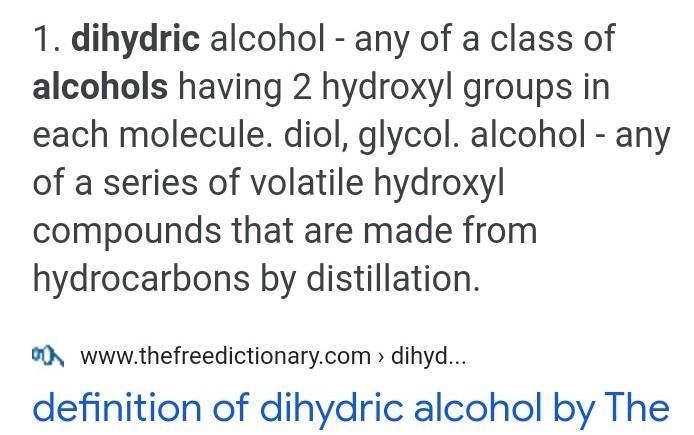 What are dihydric alkanols​-example-1