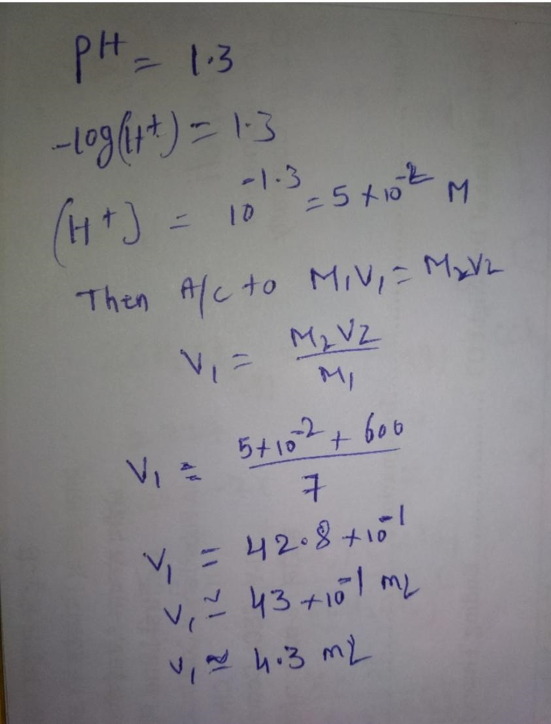 A chemist must prepare of nitric acid solution with a pH of at . He will do this in-example-1