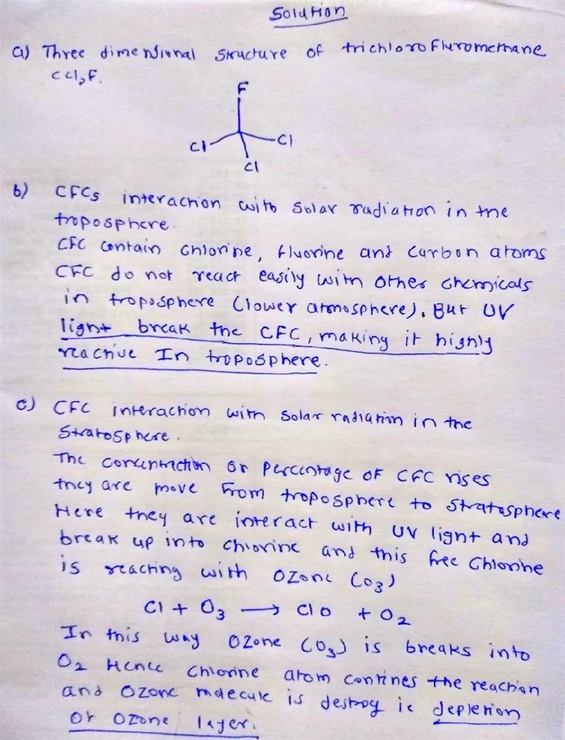 Recall from Chapter 12.6 that chlorofluorocarbons (CFCs) catalyze the decomposition-example-1