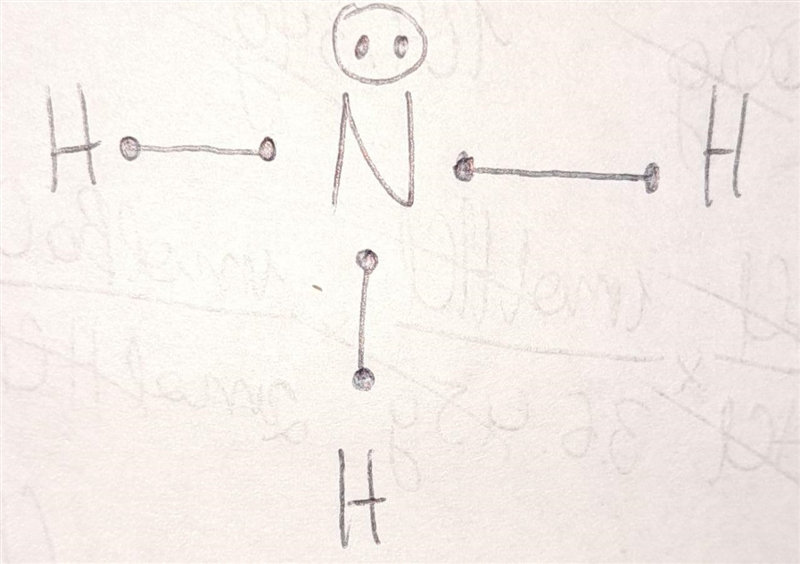 Draw the Lewis structure for ammonia, NH3. Include lone pairs. In the Lewis structure-example-1