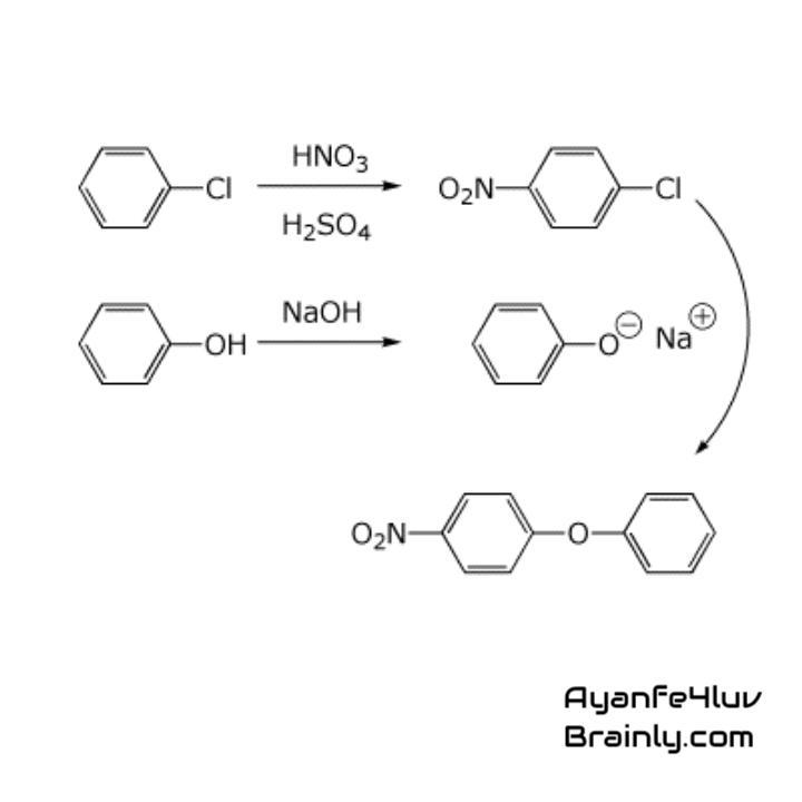 Outline a reasonable synthesis of 4-nitrophenyl phenyl ether from chlorobenzene and-example-1