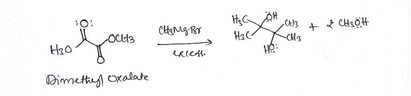 Draw the structure of the organic product(s) of the Grignard reaction between dimethyl-example-1