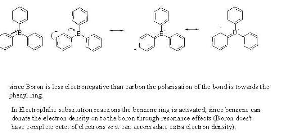 Consider the diphenyl boron group as a substituent on abenzene undergoing electrophilic-example-1