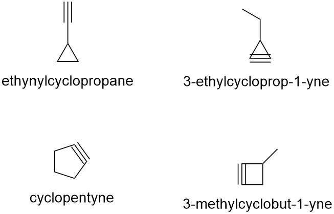 Draw a structure containing only carbon and hydrogen that is a stable alkyne of five-example-1