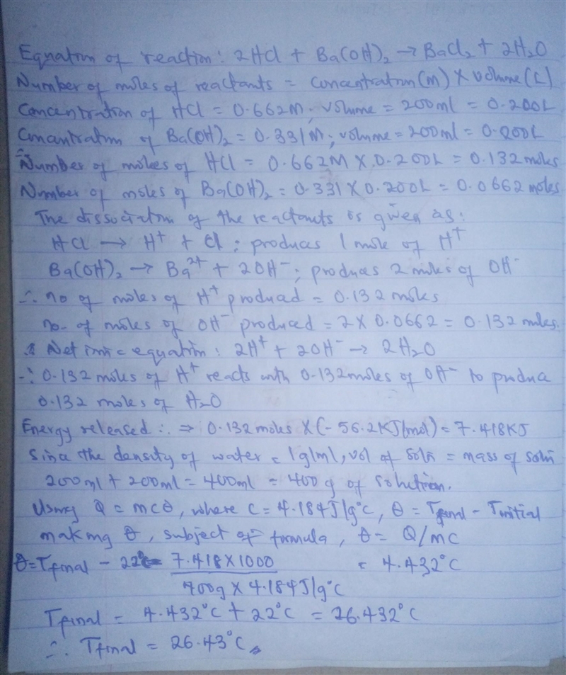 A quantity of 2.00 × 102 mL of 0.662 M HCl is mixed with 2.00 × 102 mL of 0.331 M-example-1