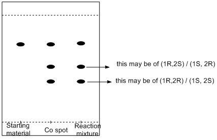 Let’s say you have 3 UV active spots in the crude material and co-spot TLC plate. One-example-1