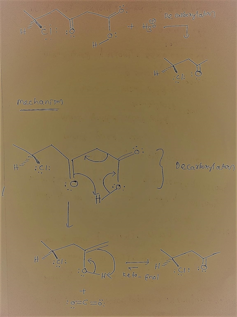 When the optically active carboxylic acid below is decarboxylated using the conditions-example-1