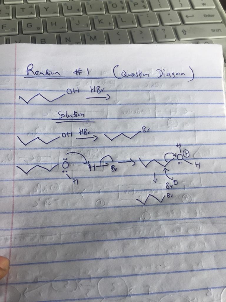 Which one of the following statements about Reaction #1 is correct? Reaction #1 ^ OH-example-1