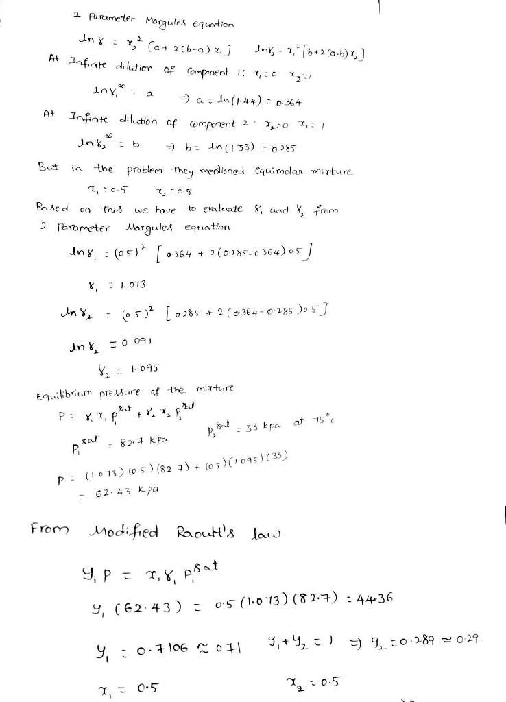 100 moles per minute of an equimolar mixture of methyl ethyl ketone (1) and toluene-example-1